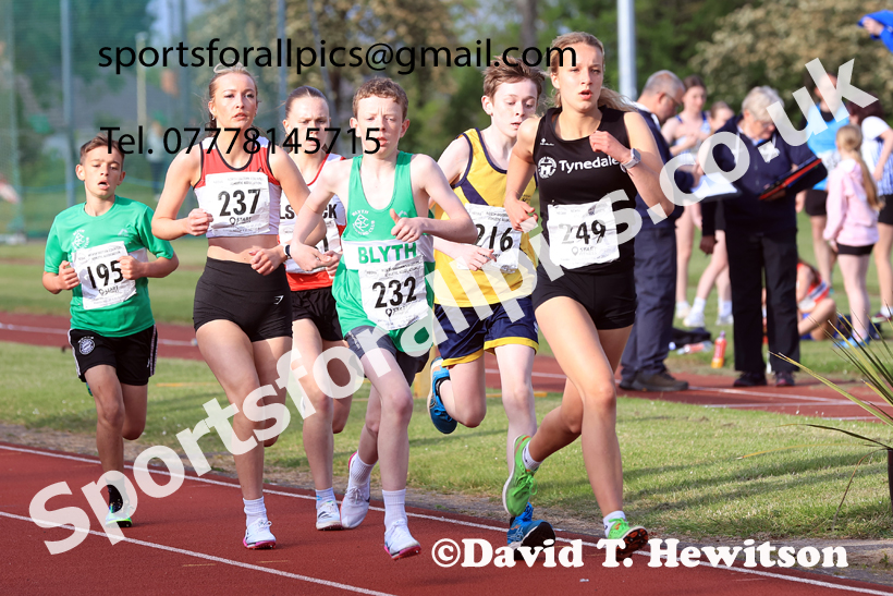 Jimmy Hedley 800 metres, 2026 NEGP 2, Monkton Stadium, Wednesday, May 27th. Photo: David T. Hewitson/Sports for All Pics